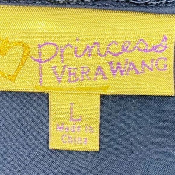 Princess Vera Wang Cropped Blue Cardigan Size Junior’s Large Small Flaw - Picture 9 of 15